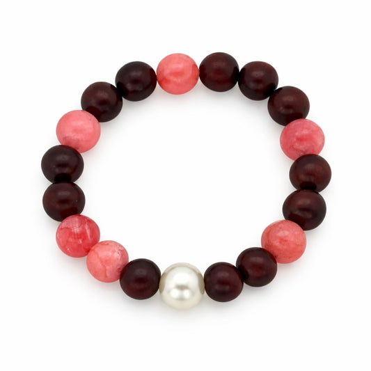 Limited Edition Freshwater Collection - Rhodochrosite & Rosewood