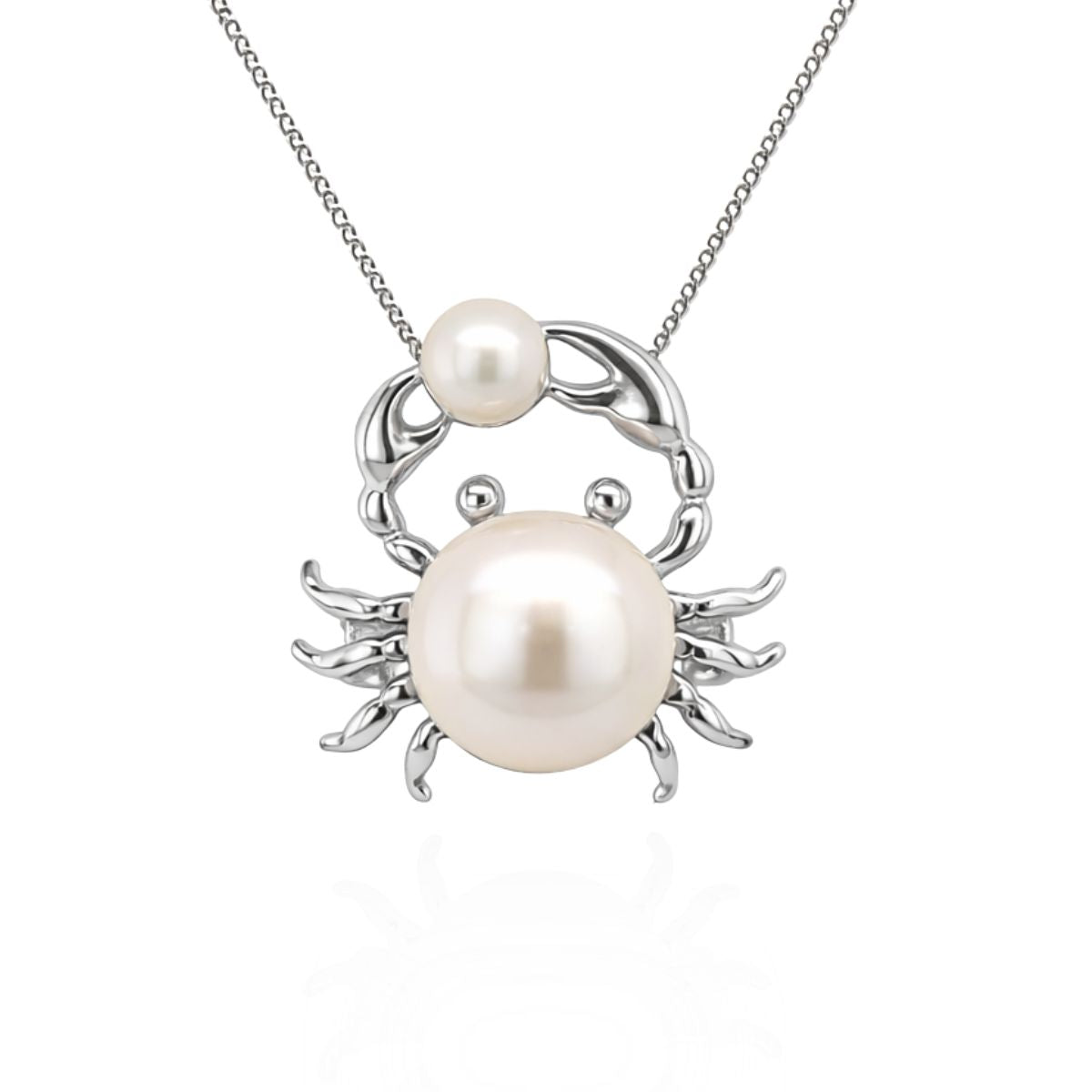 Sterling Siler Freshwater Pearl Crab Pendant/Brooch