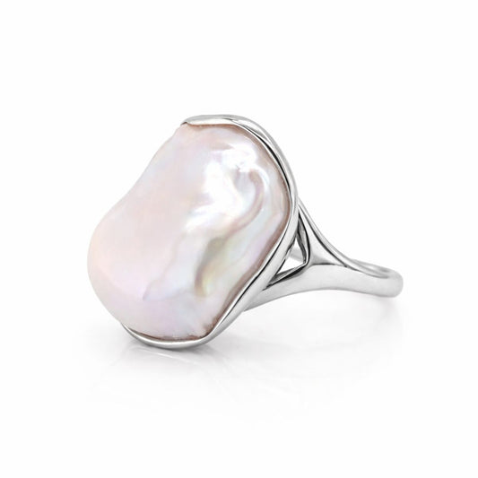 Sterling Silver Baroque Freshwater Pearl Ring