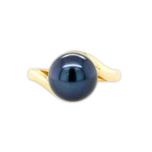 9ct Yellow Gold 9-10mm Tahitian Pearl Wrap Ring