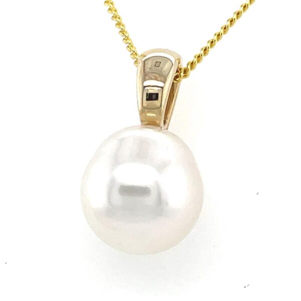 9ct Gold 12-13mm South Sea Pearl Enhancer Pendant - Image 3