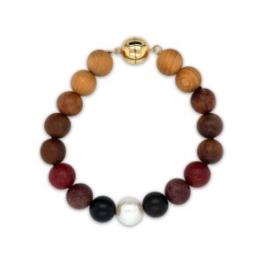 Arafura Collection South Sea Pearl & Mixed Wood Bracelet