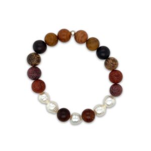 Arafura Collection South Sea Pearls & Mixed Woods Bracelet
