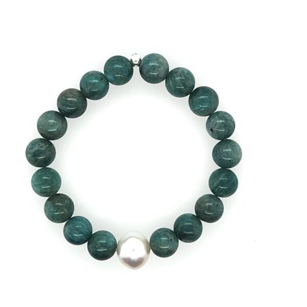 Arafura Collection South Sea Pearl & Amazonite Bracelet - Image 2