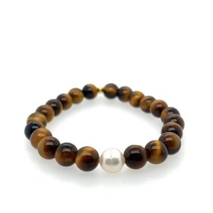 Arafura Collection South Sea Pearl & Tigereye Bracelet
