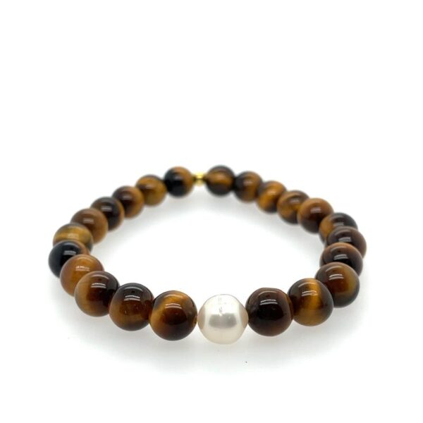 Arafura Collection South Sea Pearl & Tigereye Bracelet